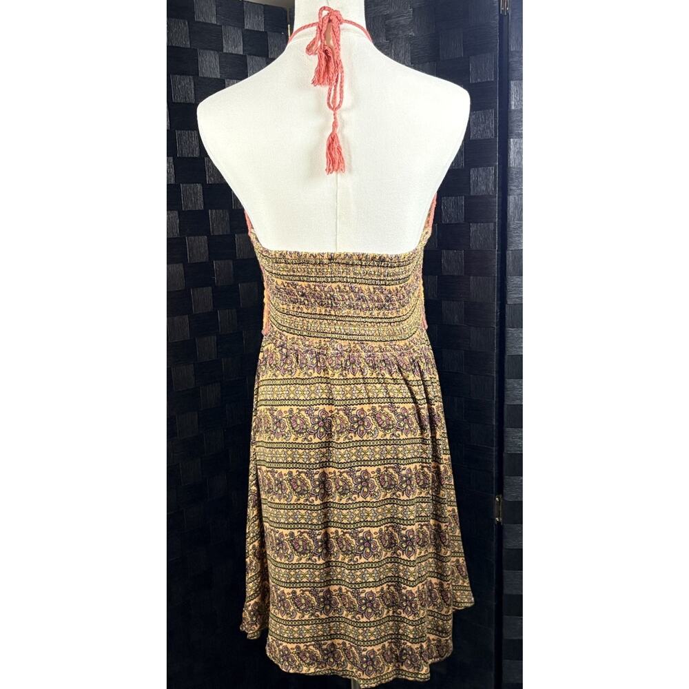 American Rag XL Columbus Crochet Halter Top Dress Boho Tunic Paisley Shirt - Picture 4 of 13